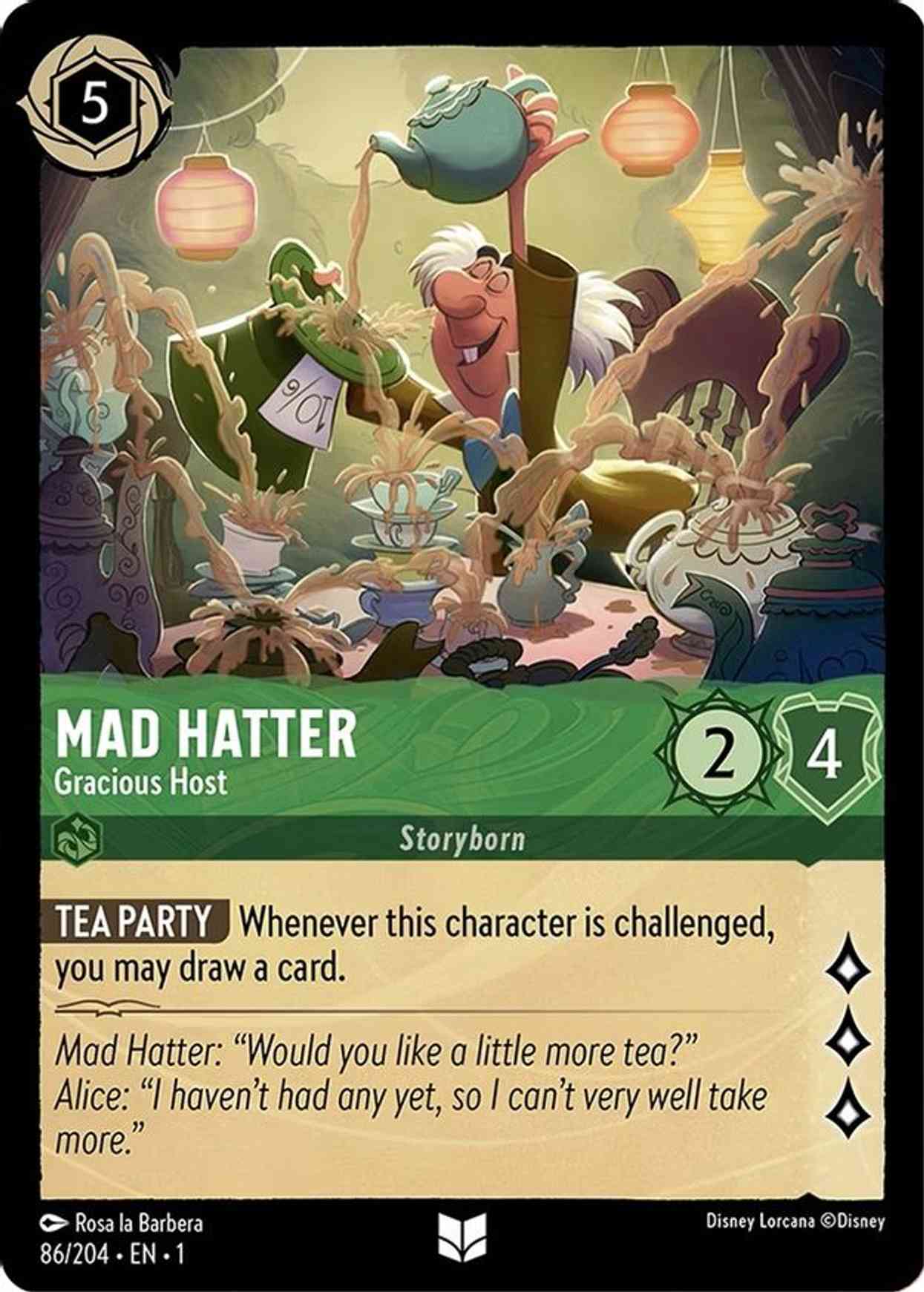 Mad Hatter - Gracious Host magic card front