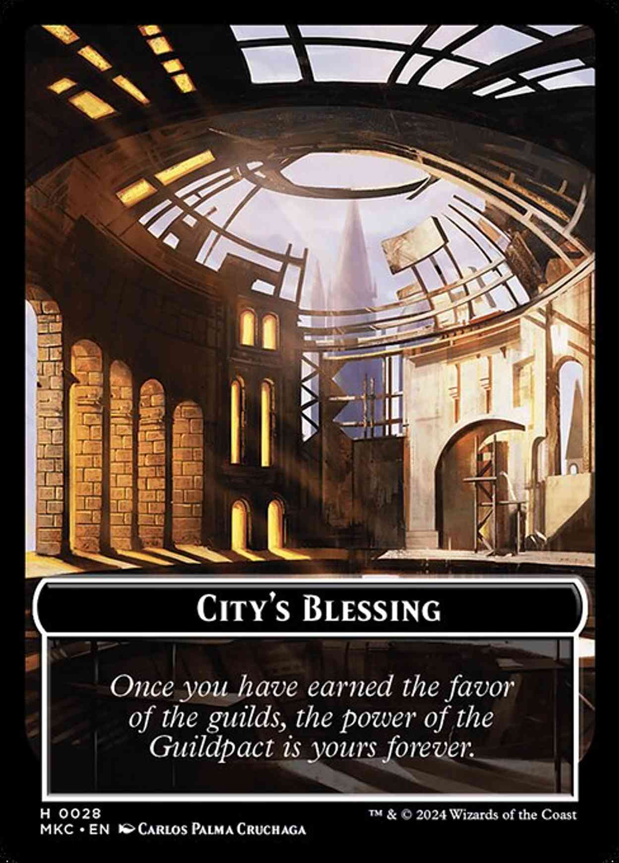 City's Blessing // Zombie Double-Sided Token magic card front