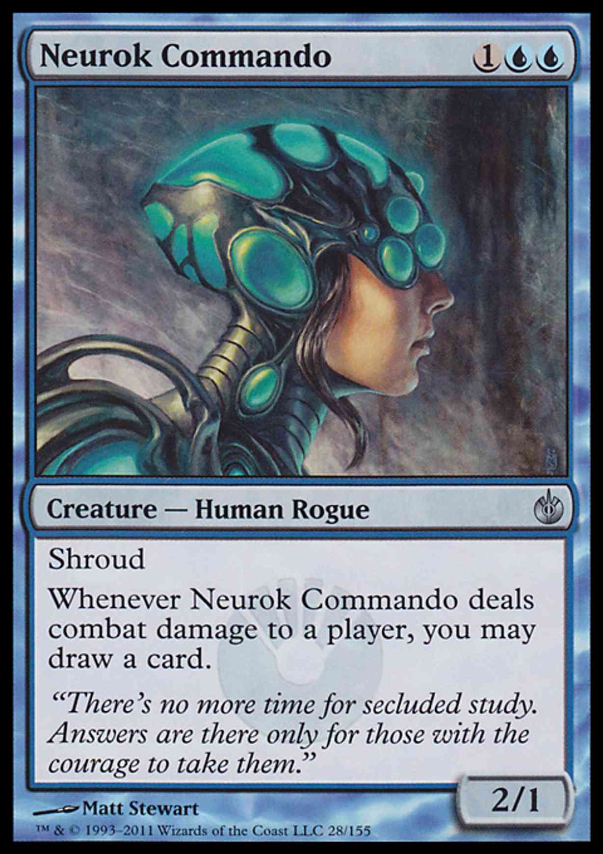 Neurok Commando magic card front