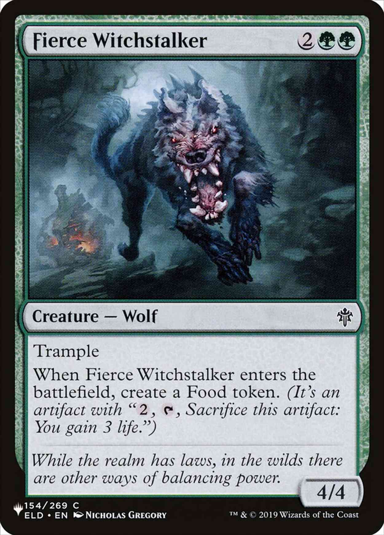 Fierce Witchstalker magic card front