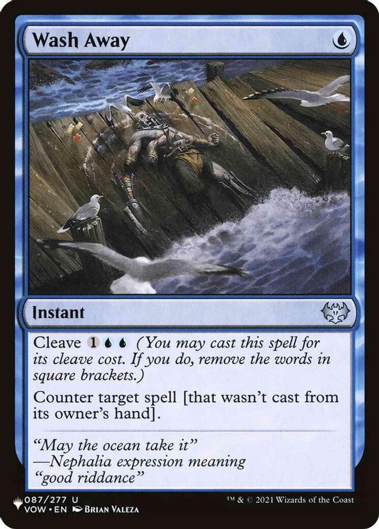 Wash Away magic card front