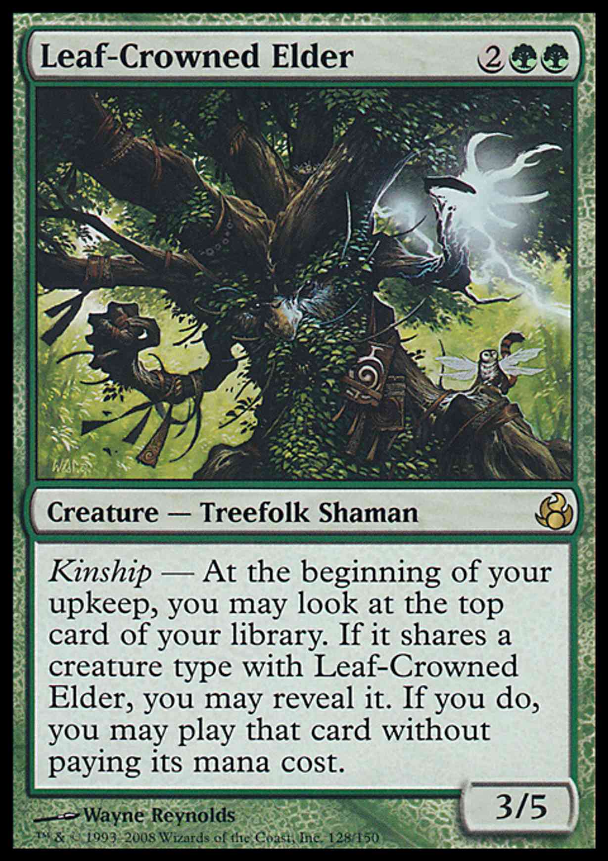 Leaf-Crowned Elder magic card front