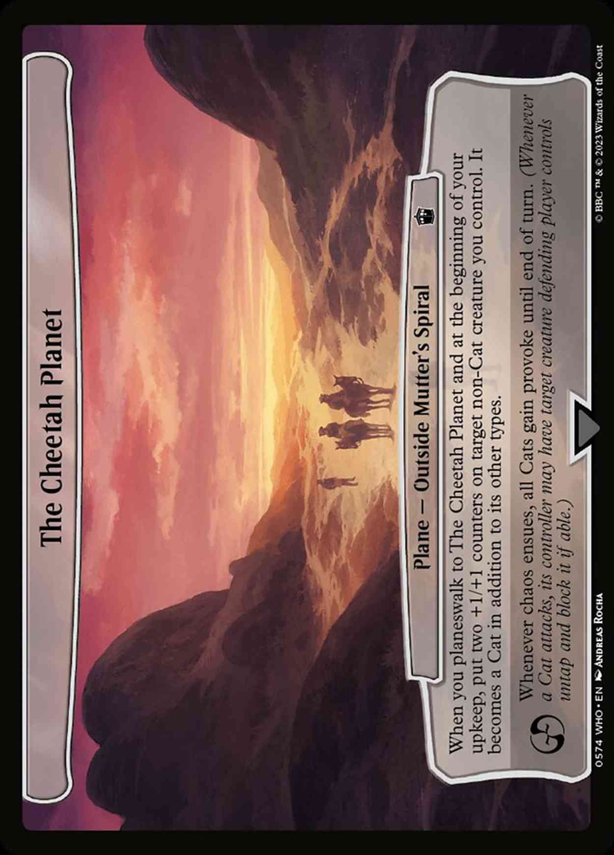 The Cheetah Planet magic card front