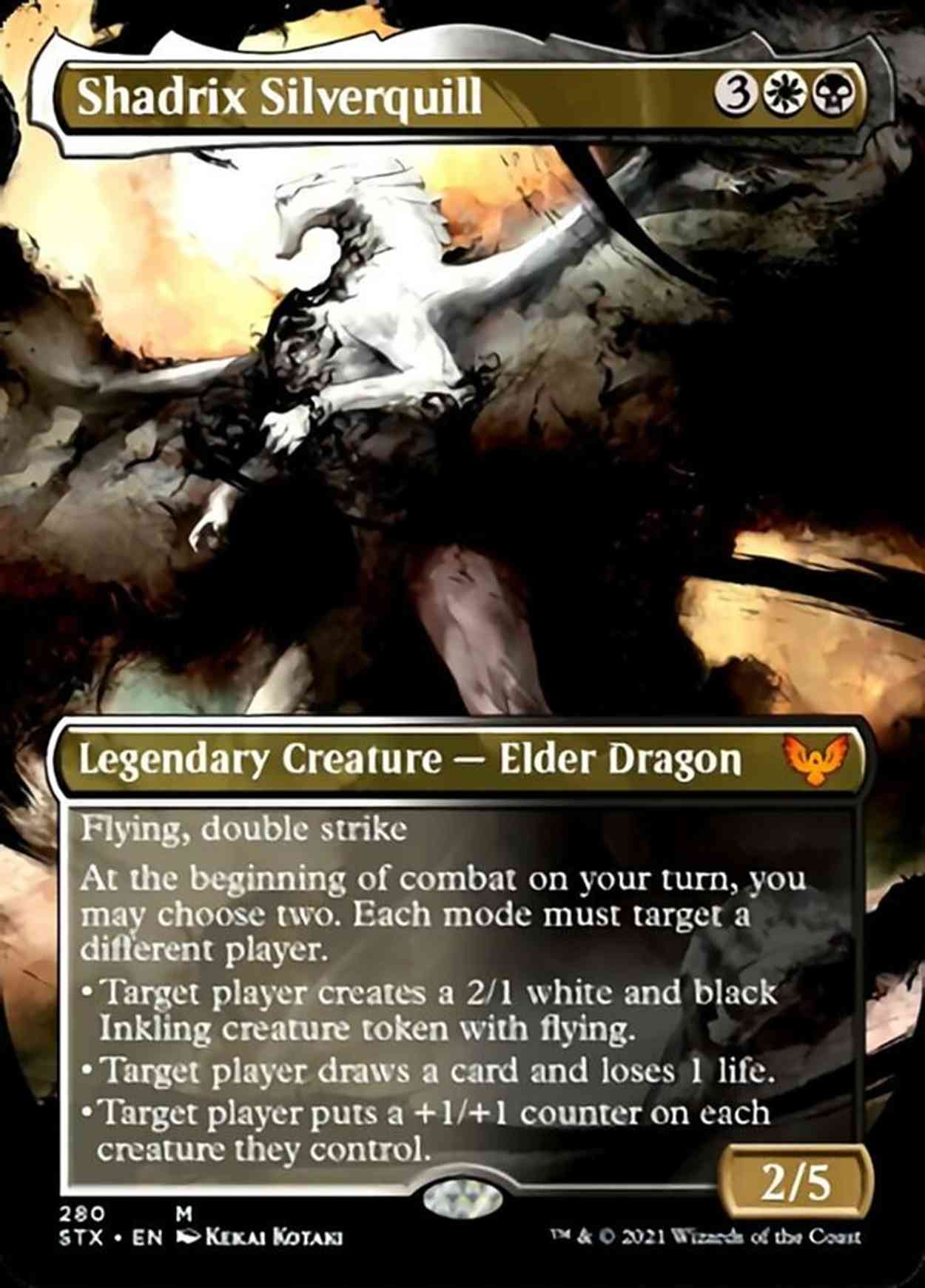 Shadrix Silverquill (Borderless) magic card front
