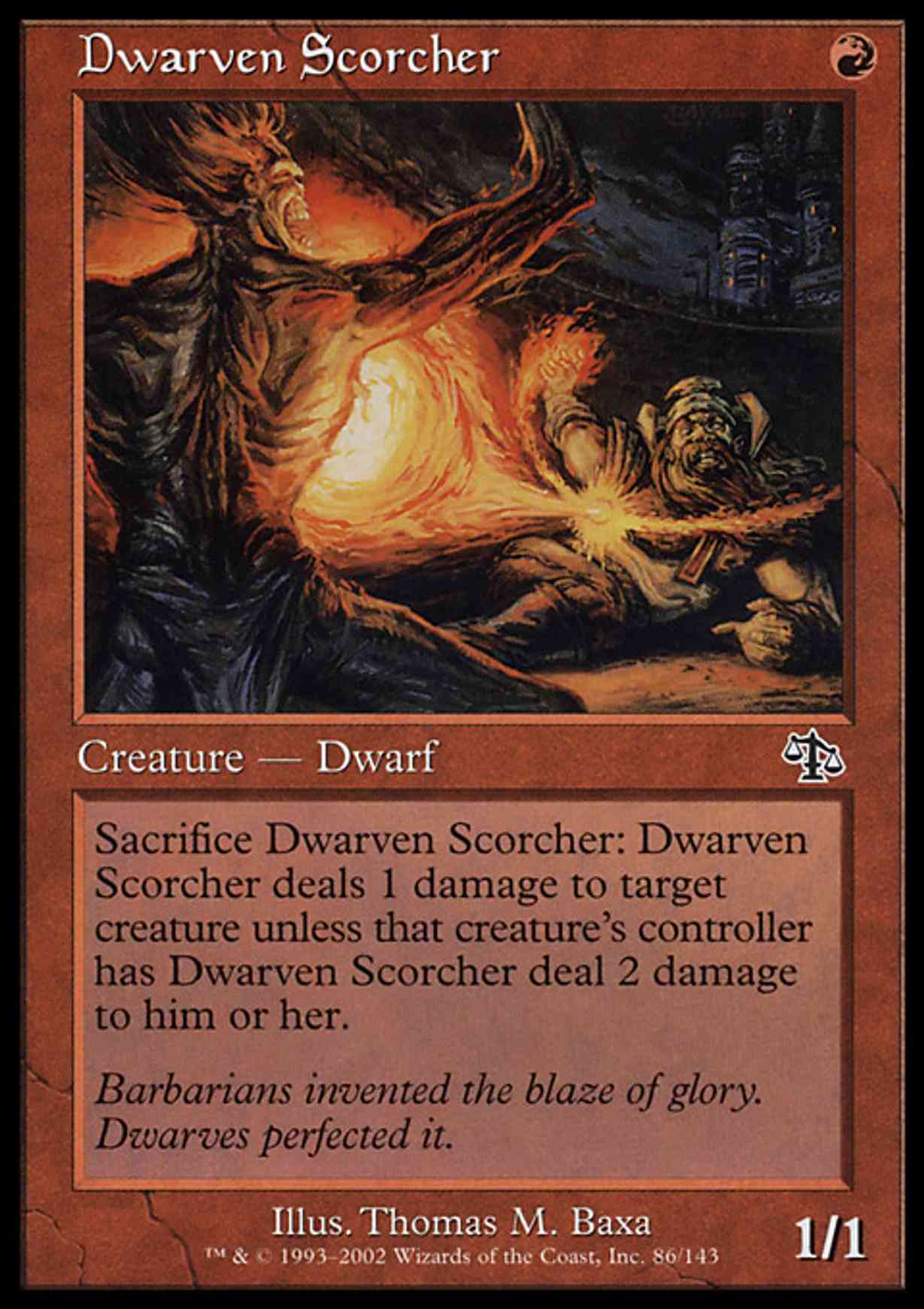Dwarven Scorcher magic card front