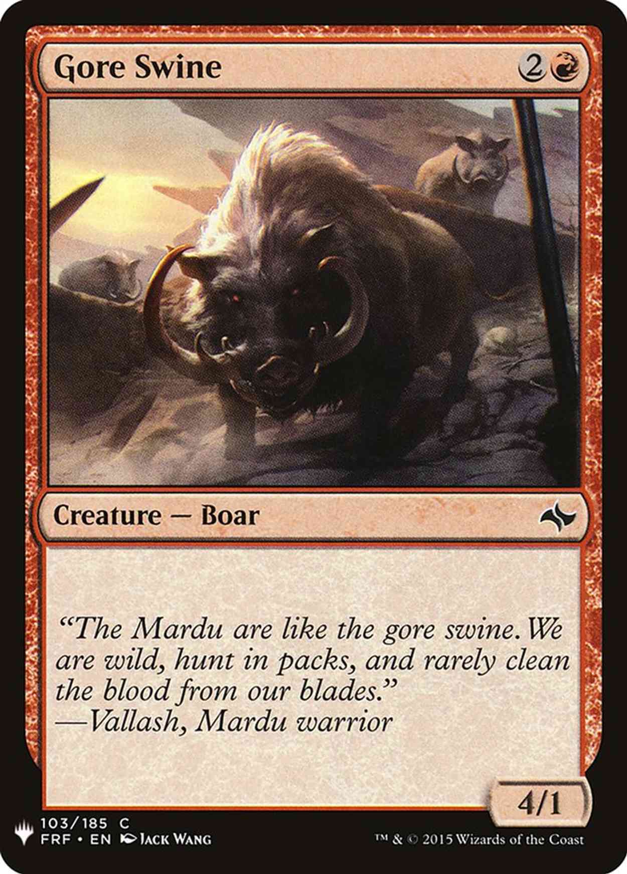 Gore Swine magic card front