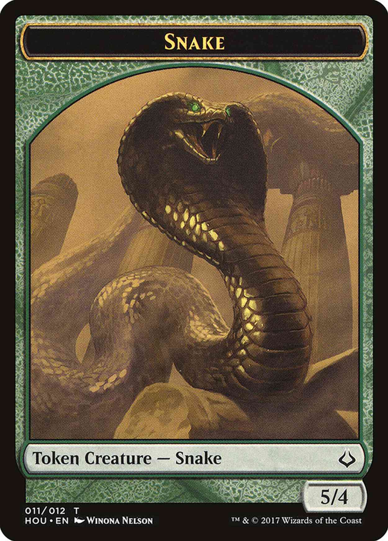 Snake // Warrior Double-sided Token magic card front