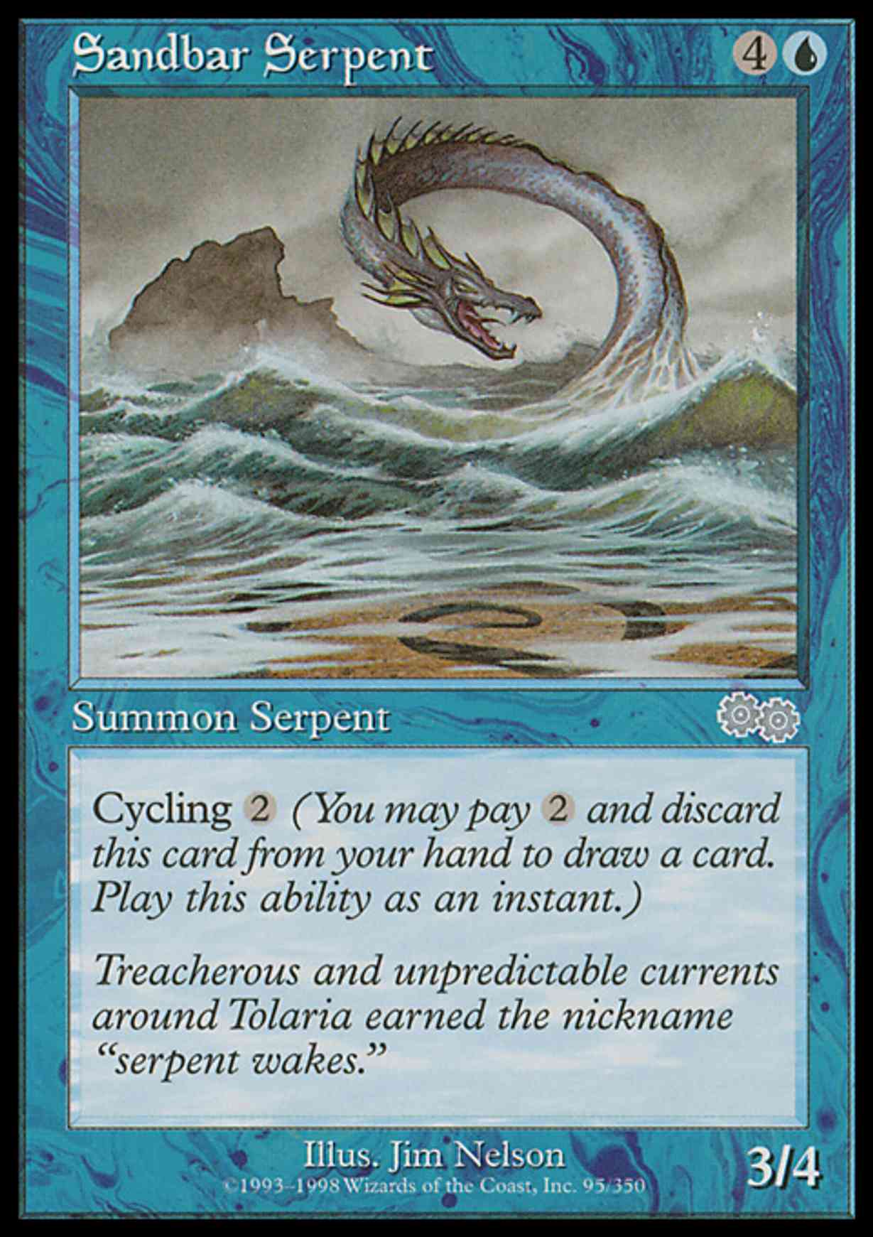 Sandbar Serpent magic card front