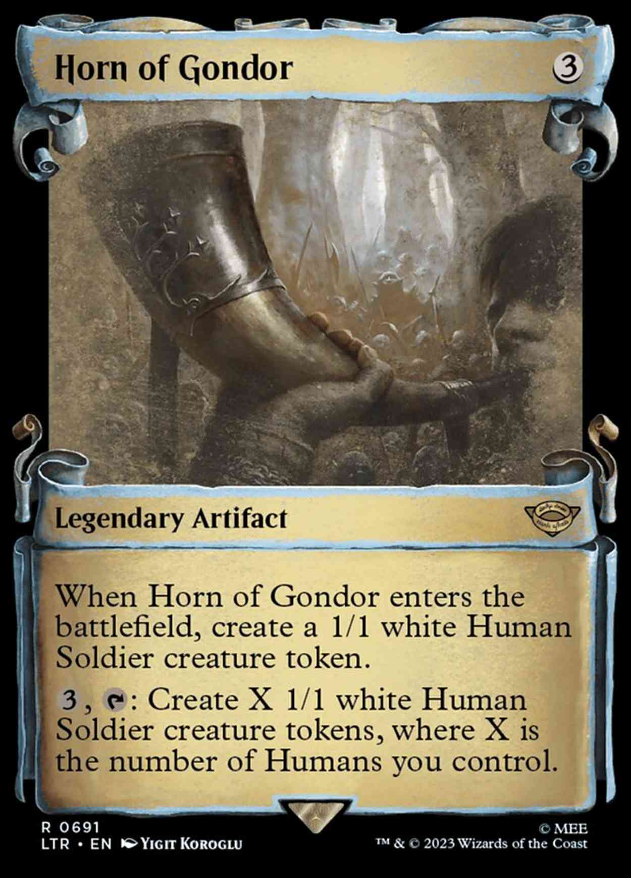 Horn of Gondor (Showcase Scrolls) magic card front