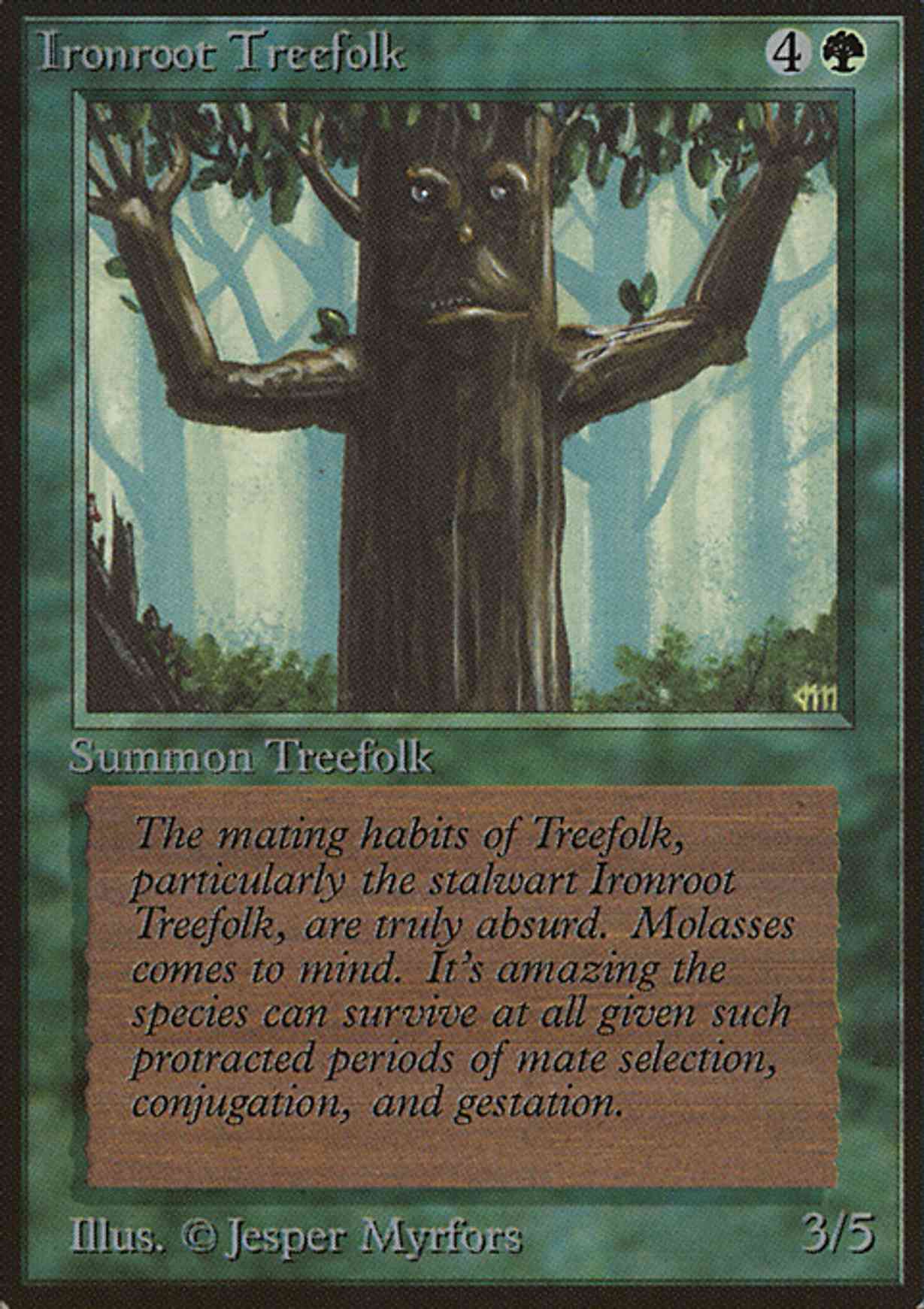 Ironroot Treefolk magic card front