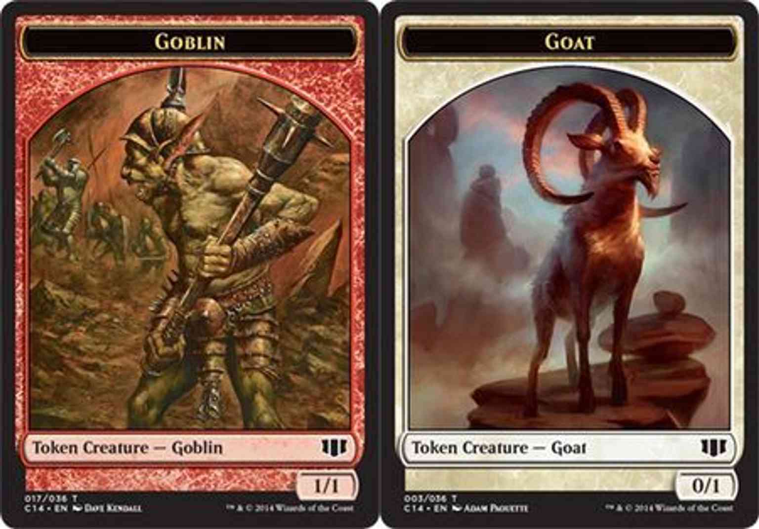 Goblin // Goat Double-sided Token magic card front