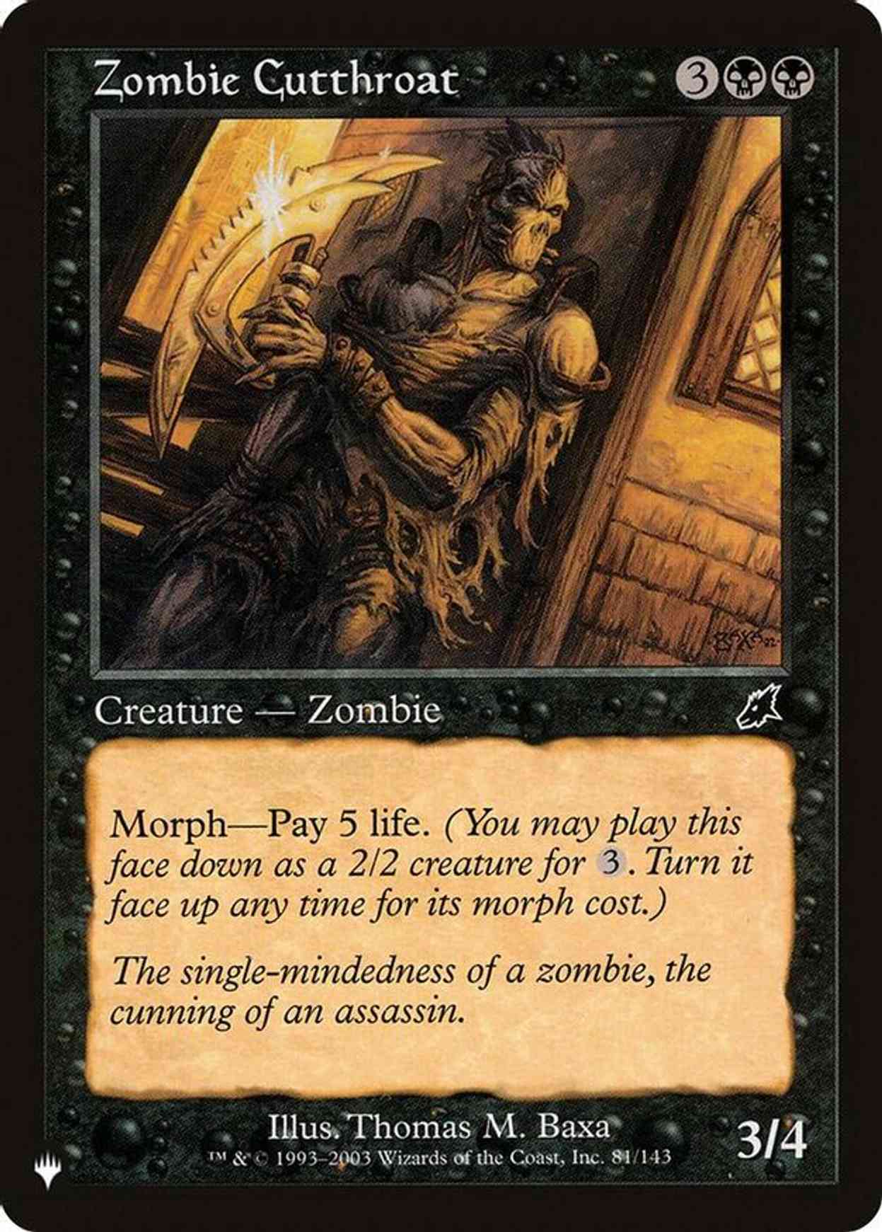 Zombie Cutthroat magic card front