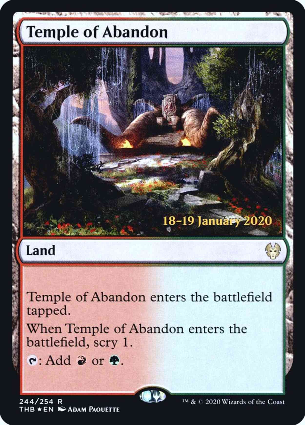 Temple of Abandon magic card front