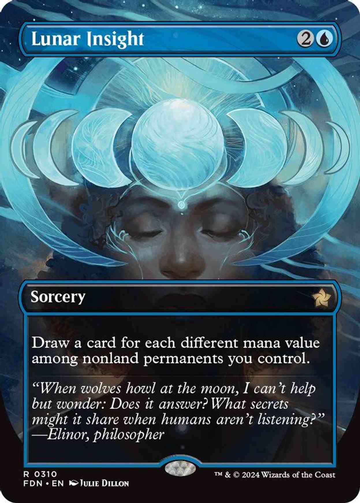 Lunar Insight (Borderless) magic card front