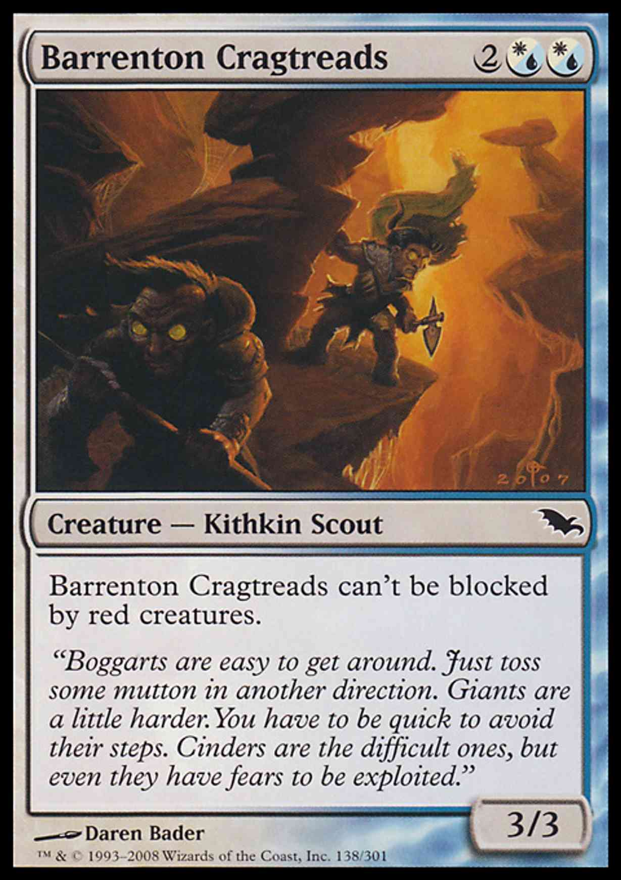 Barrenton Cragtreads magic card front