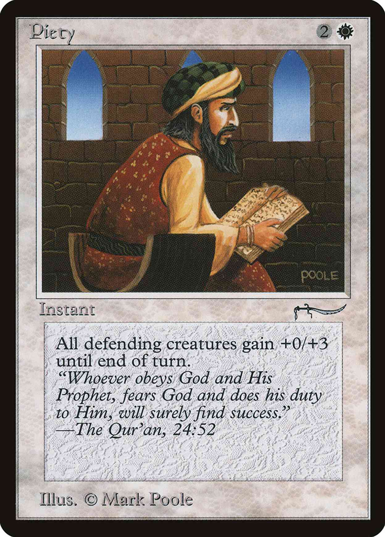 Piety magic card front