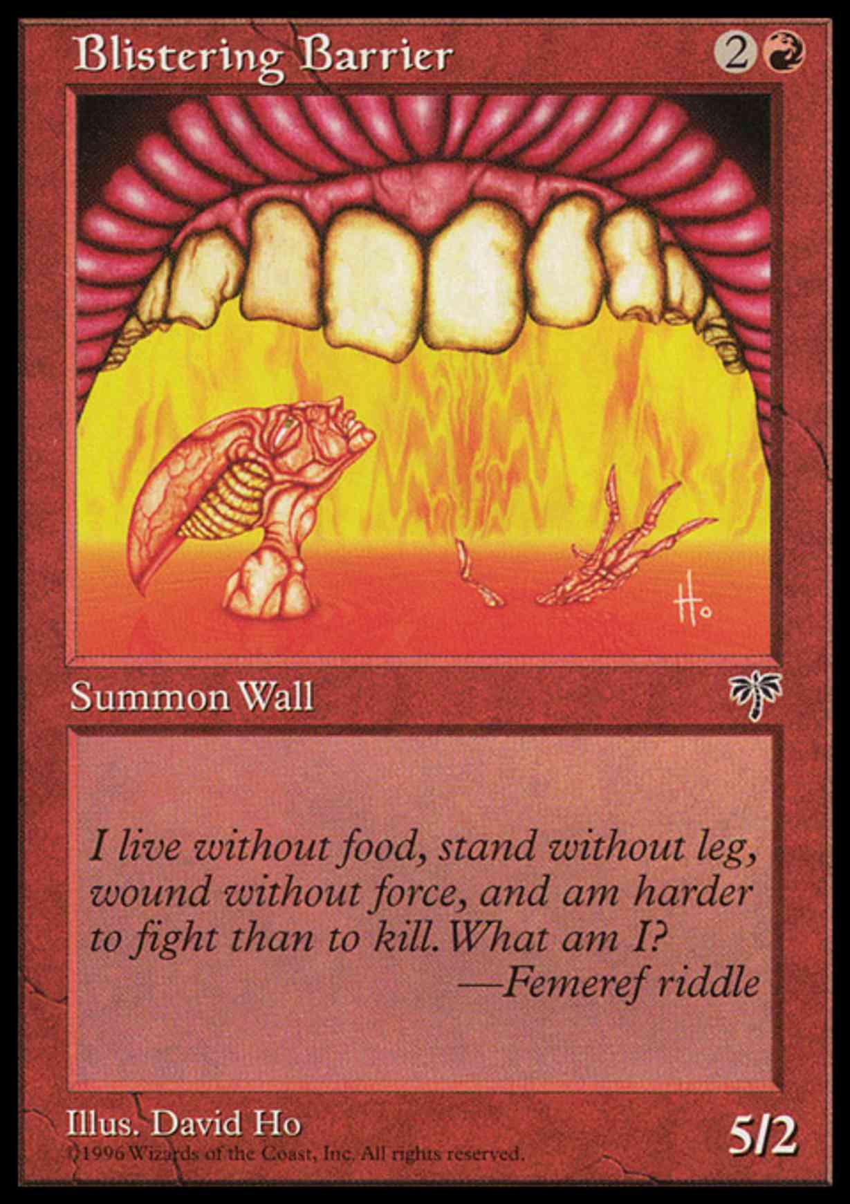 Blistering Barrier magic card front