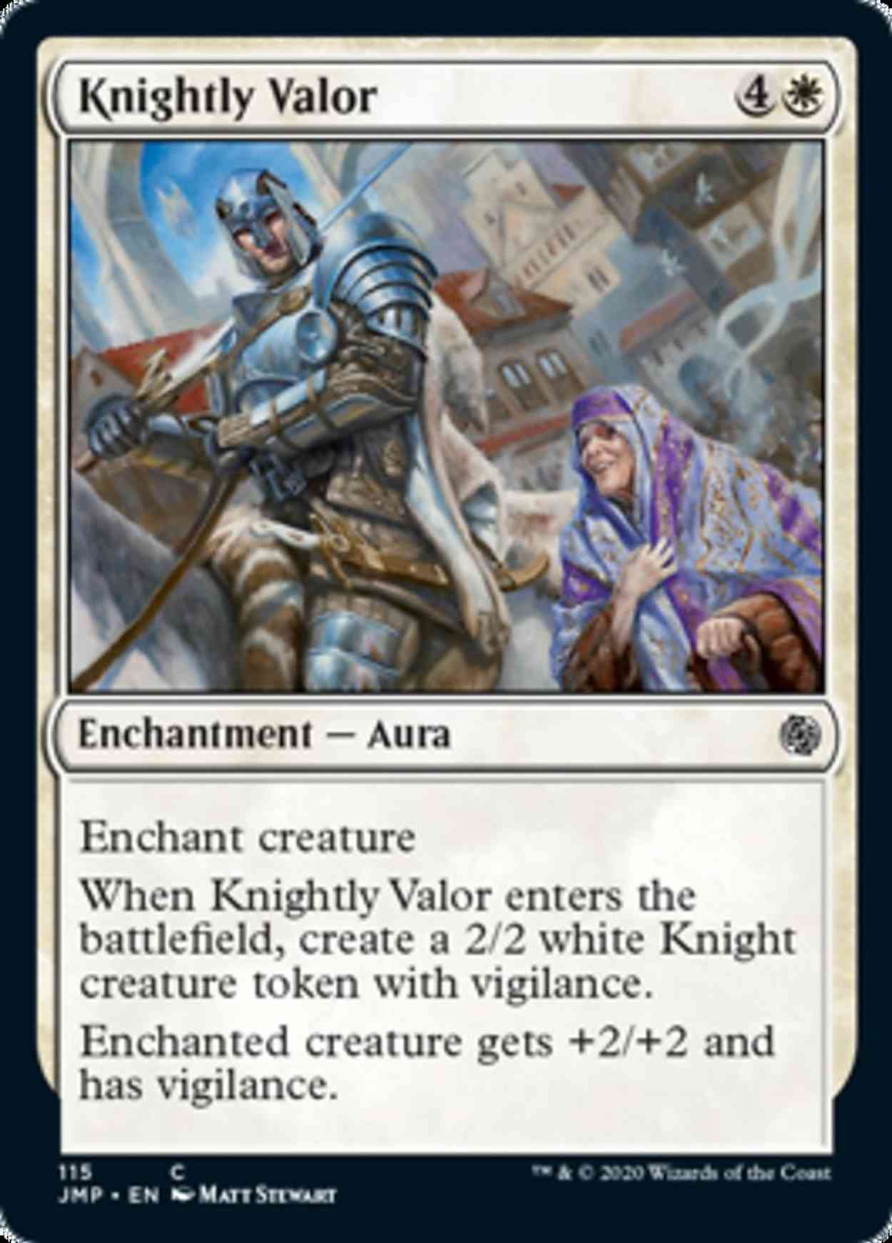 Knightly Valor magic card front