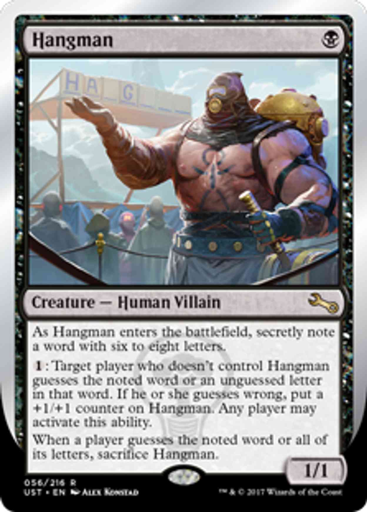Hangman magic card front