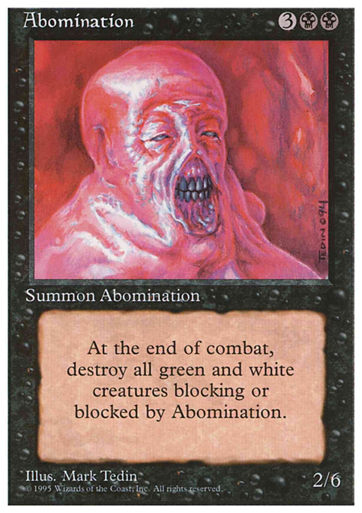 Abomination magic card front
