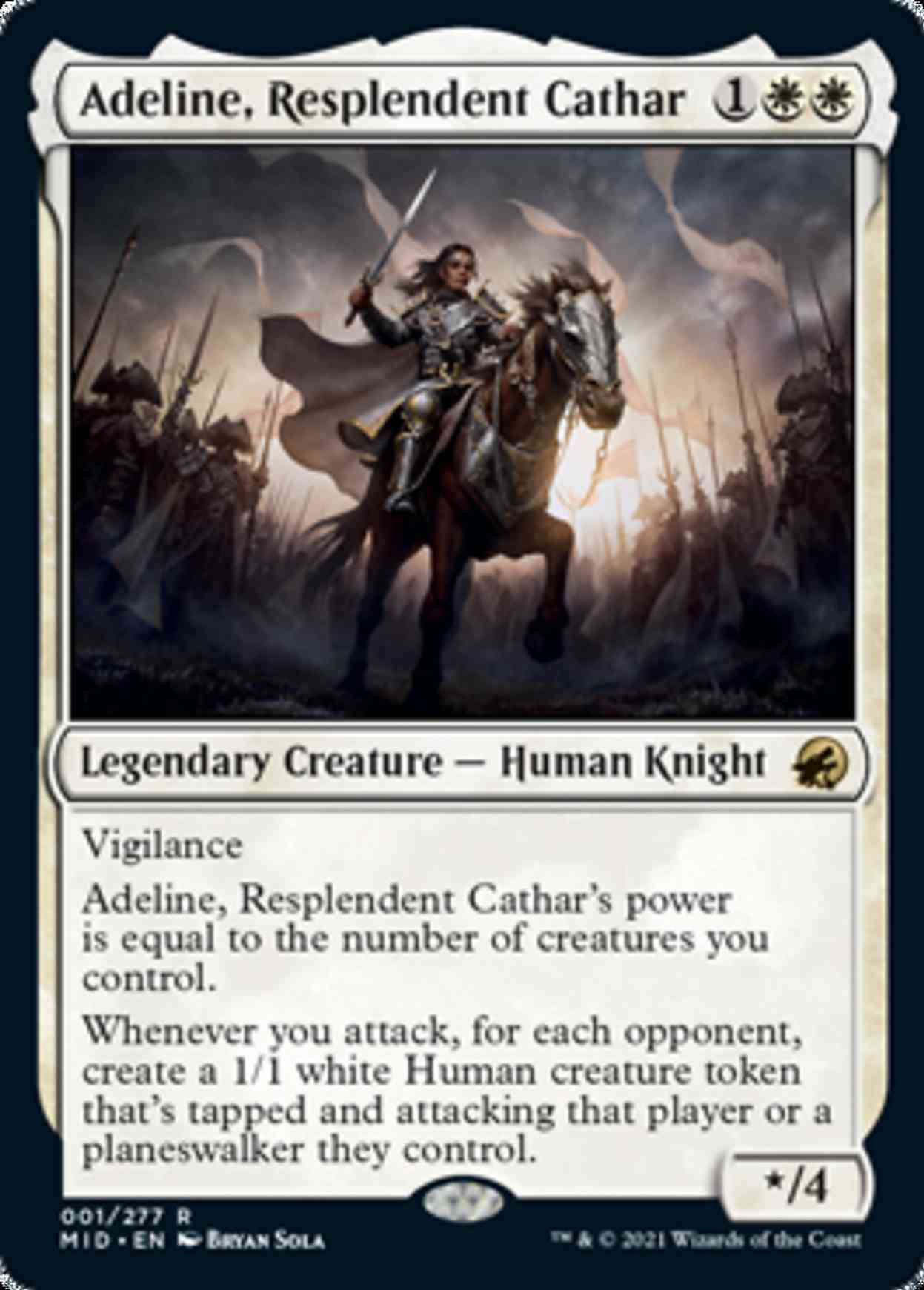 Adeline, Resplendent Cathar magic card front