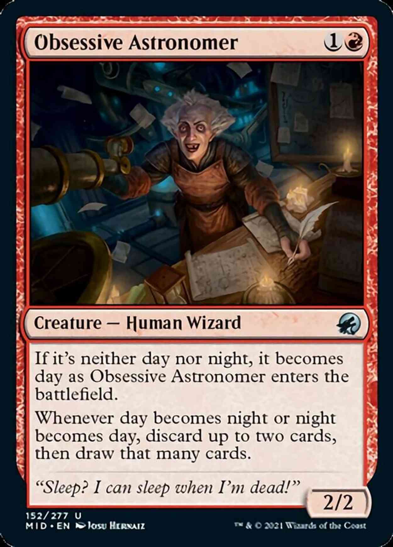 Obsessive Astronomer magic card front