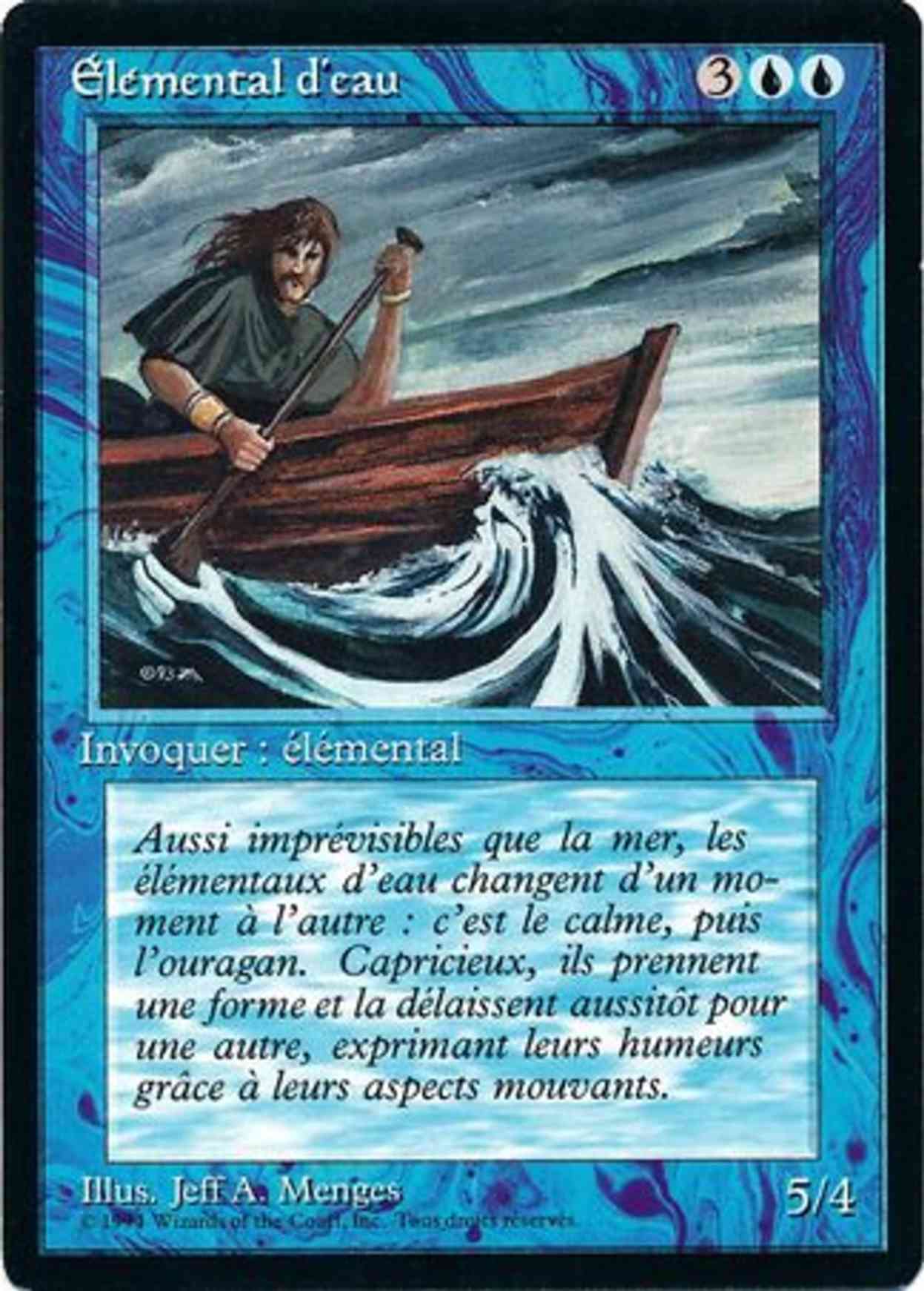 Water Elemental magic card front