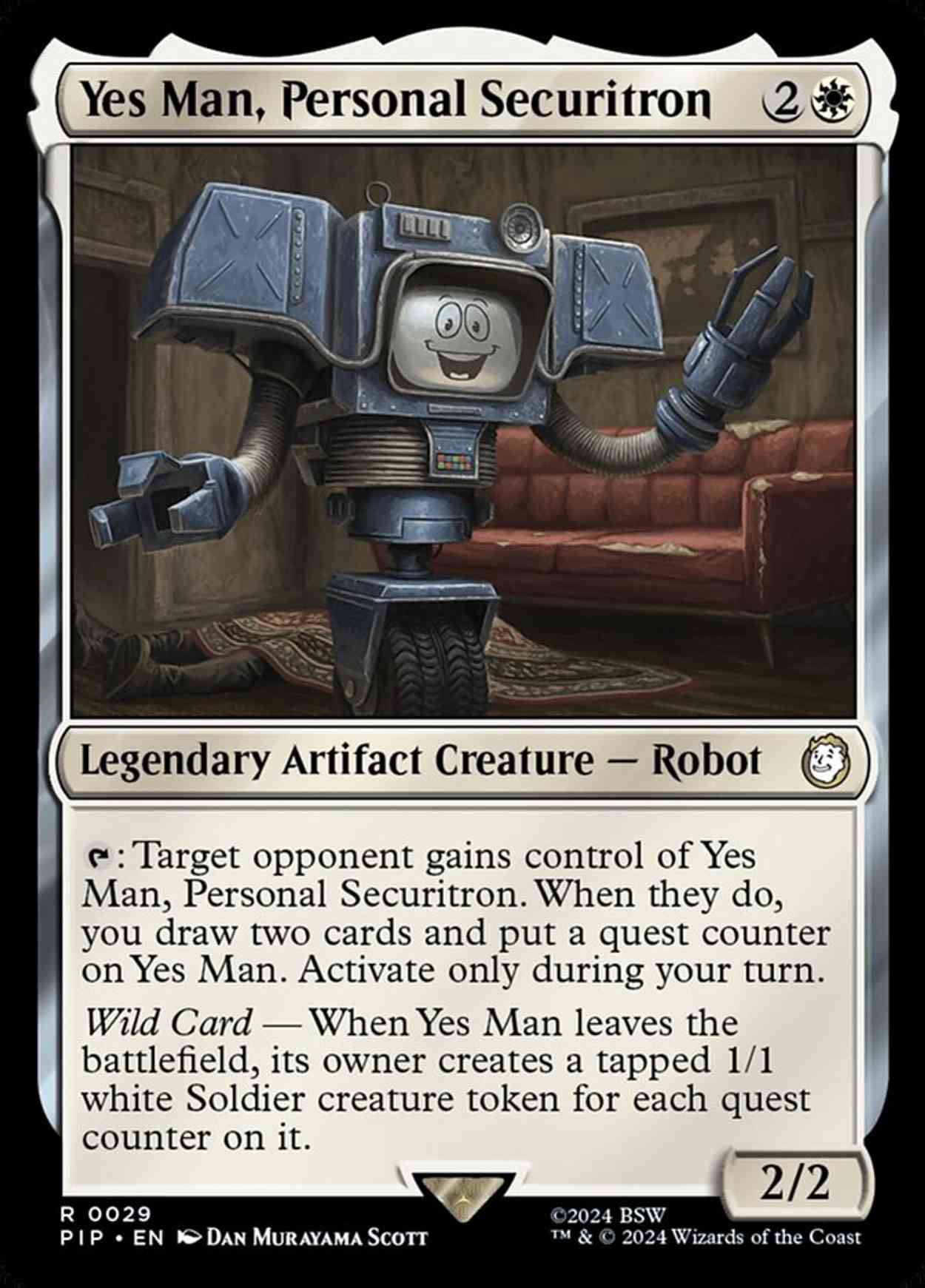 Yes Man, Personal Securitron magic card front