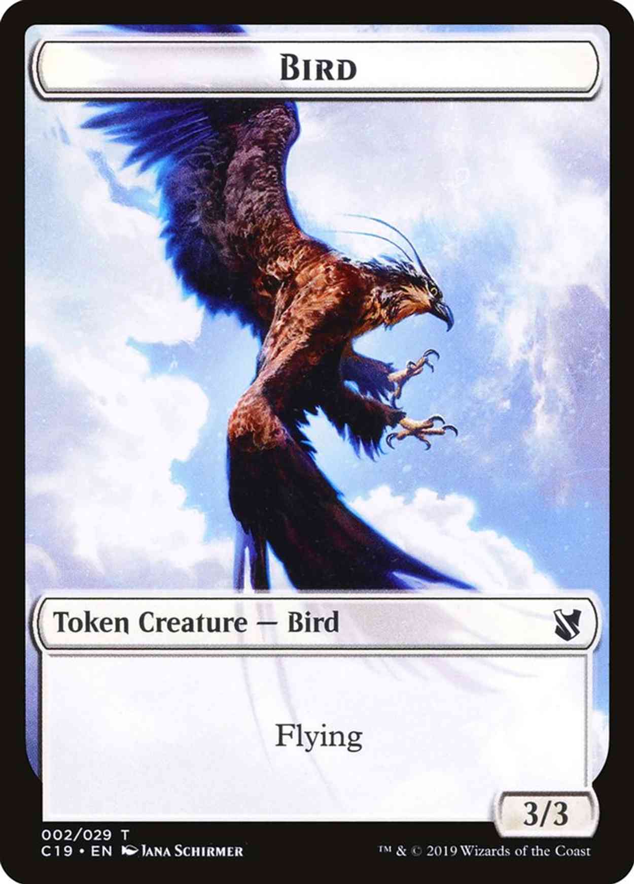 Bird (002) // Sculpture Double-sided Token magic card front