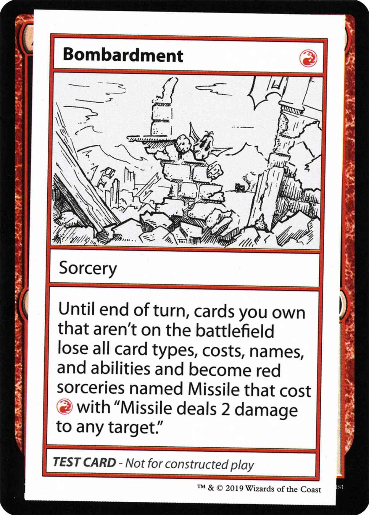 Bombardment (No PW Symbol) magic card front