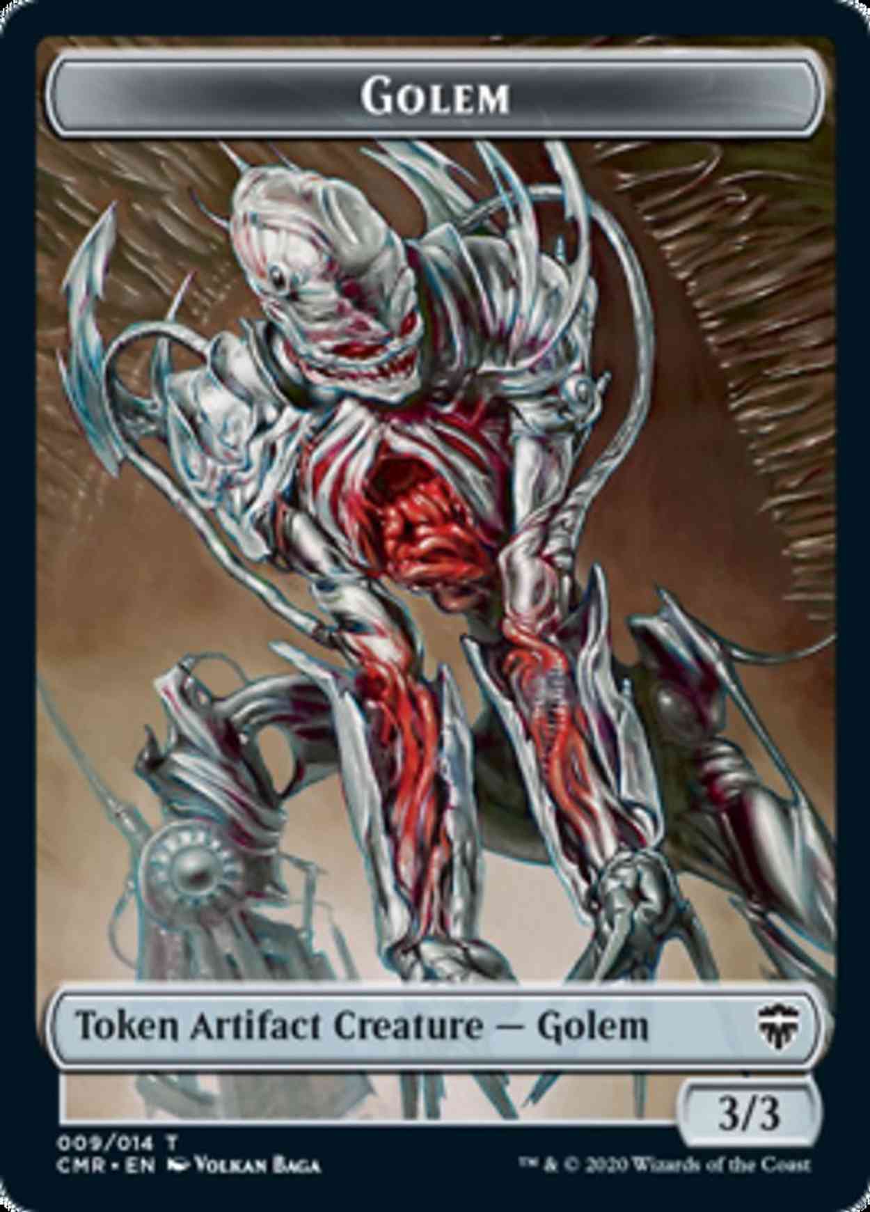 Golem // Thrull Double-sided Token magic card front