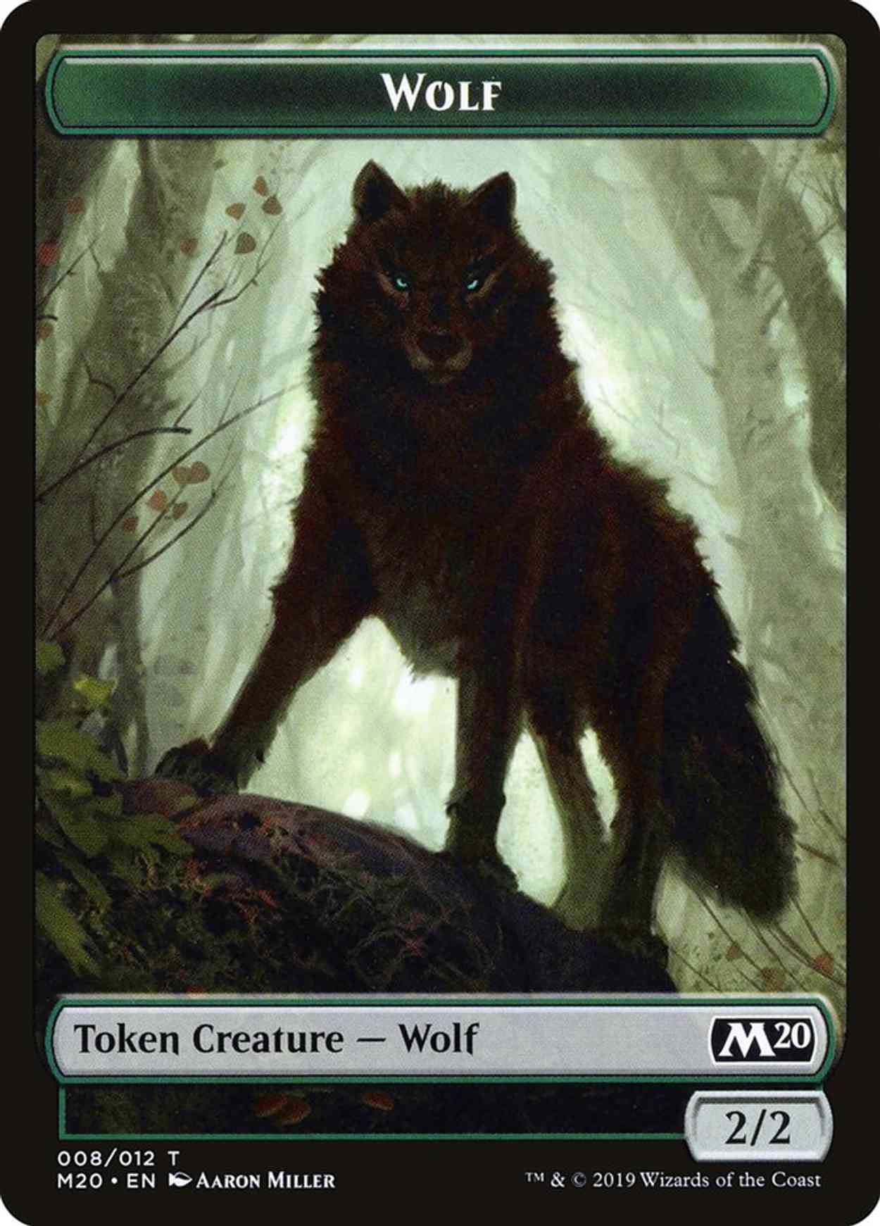 Wolf Double-sided Token (Challenger 2020) magic card front