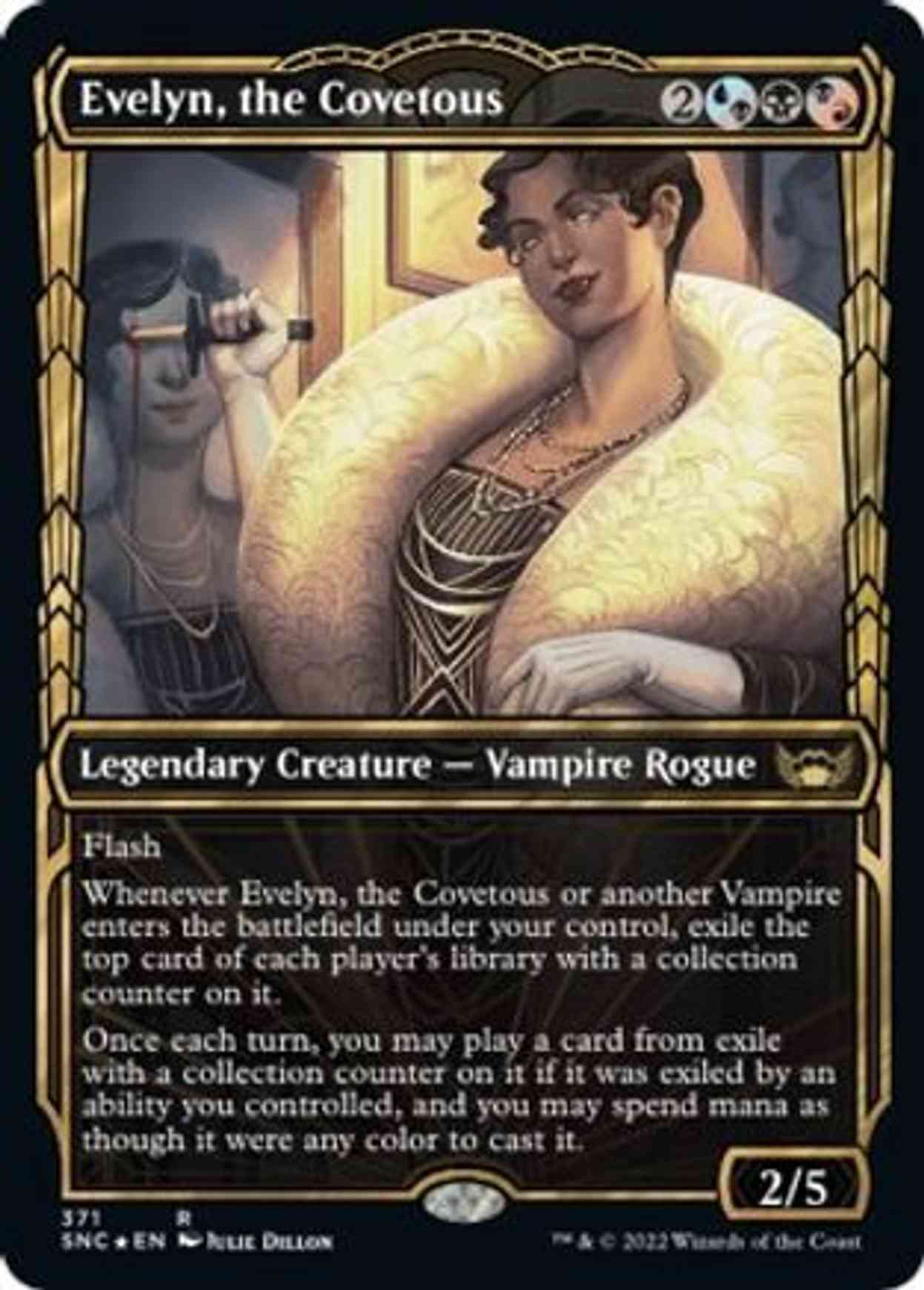 Evelyn, the Covetous (Gilded Foil) magic card front