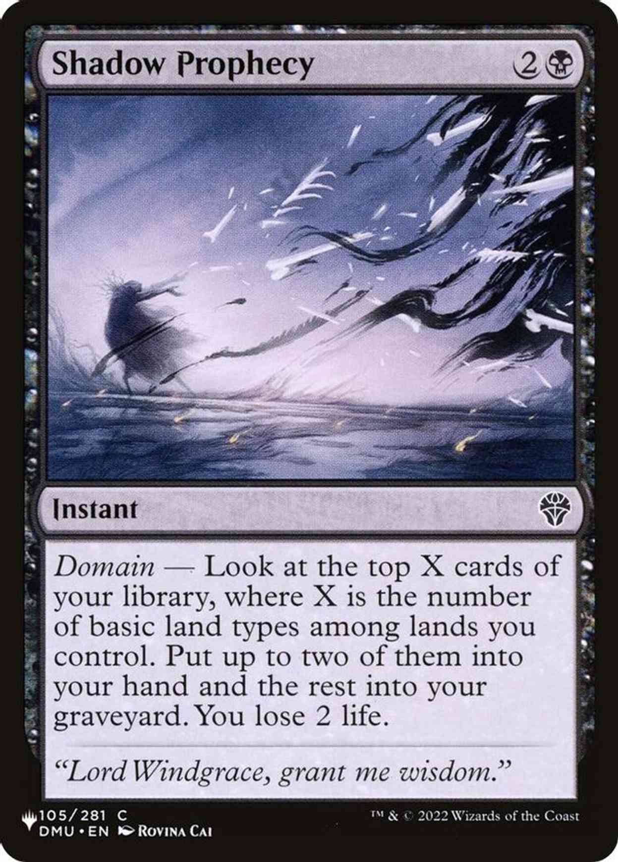 Shadow Prophecy magic card front