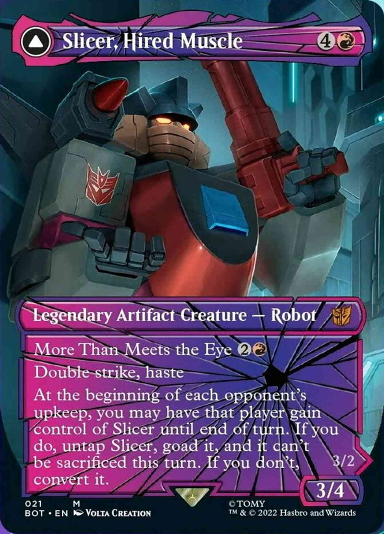 Slicer, Hired Muscle (Shattered Glass) magic card front