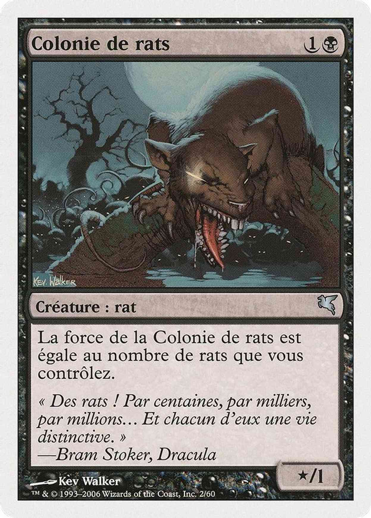 Swarm of Rats (French) - "Colonie de rats" (A2) magic card front