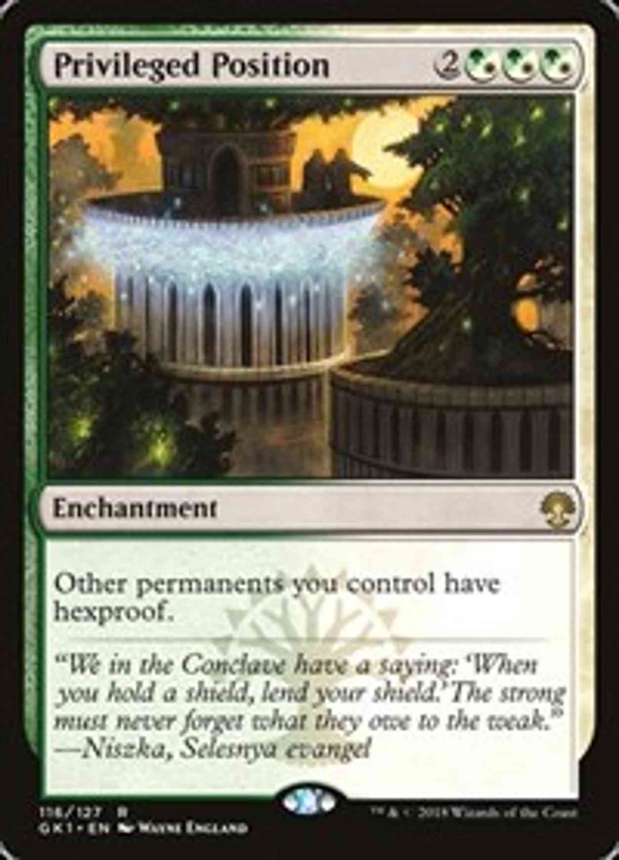 Privileged Position magic card front