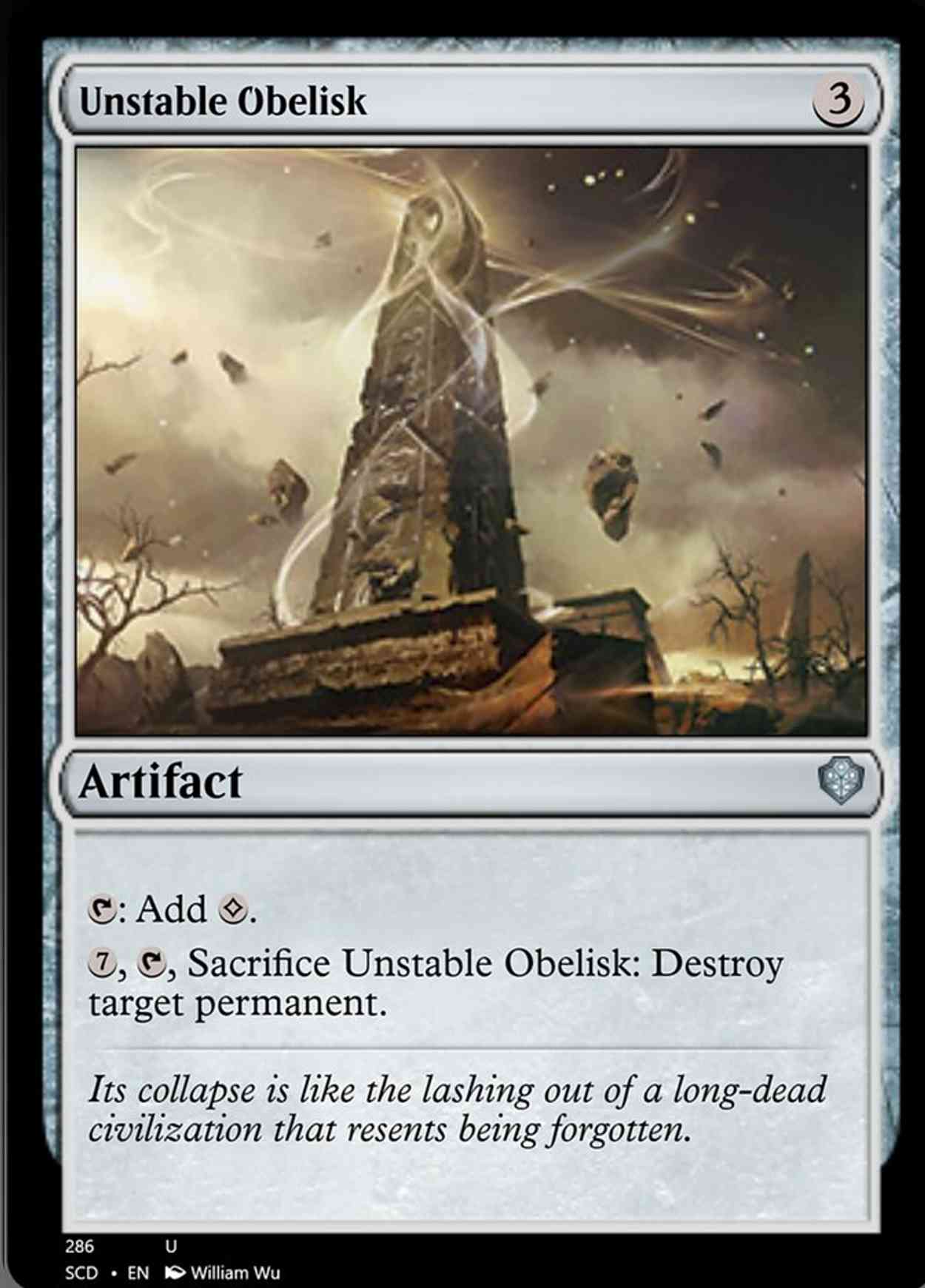 Unstable Obelisk magic card front