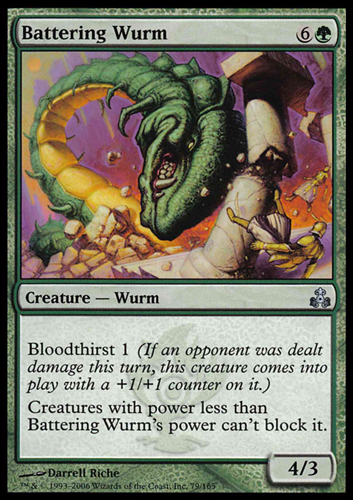 Battering Wurm magic card front