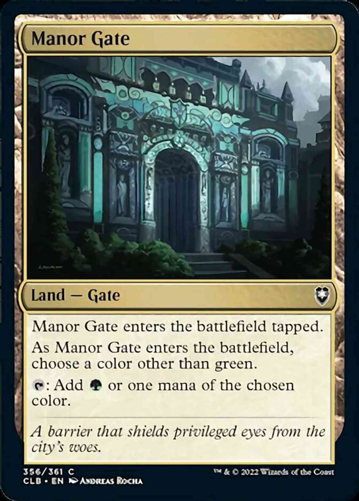 Manor Gate magic card front