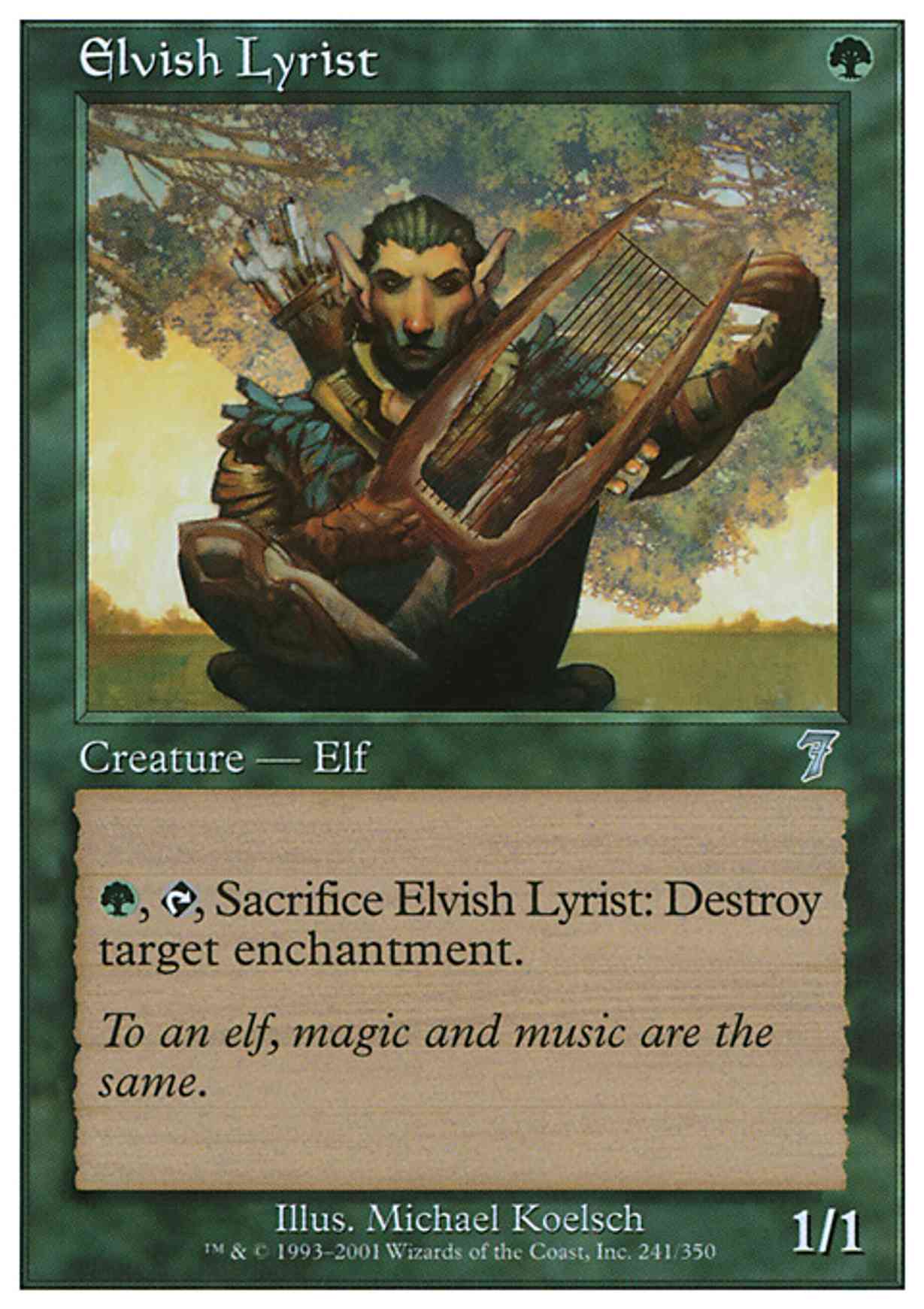 Elvish Lyrist magic card front