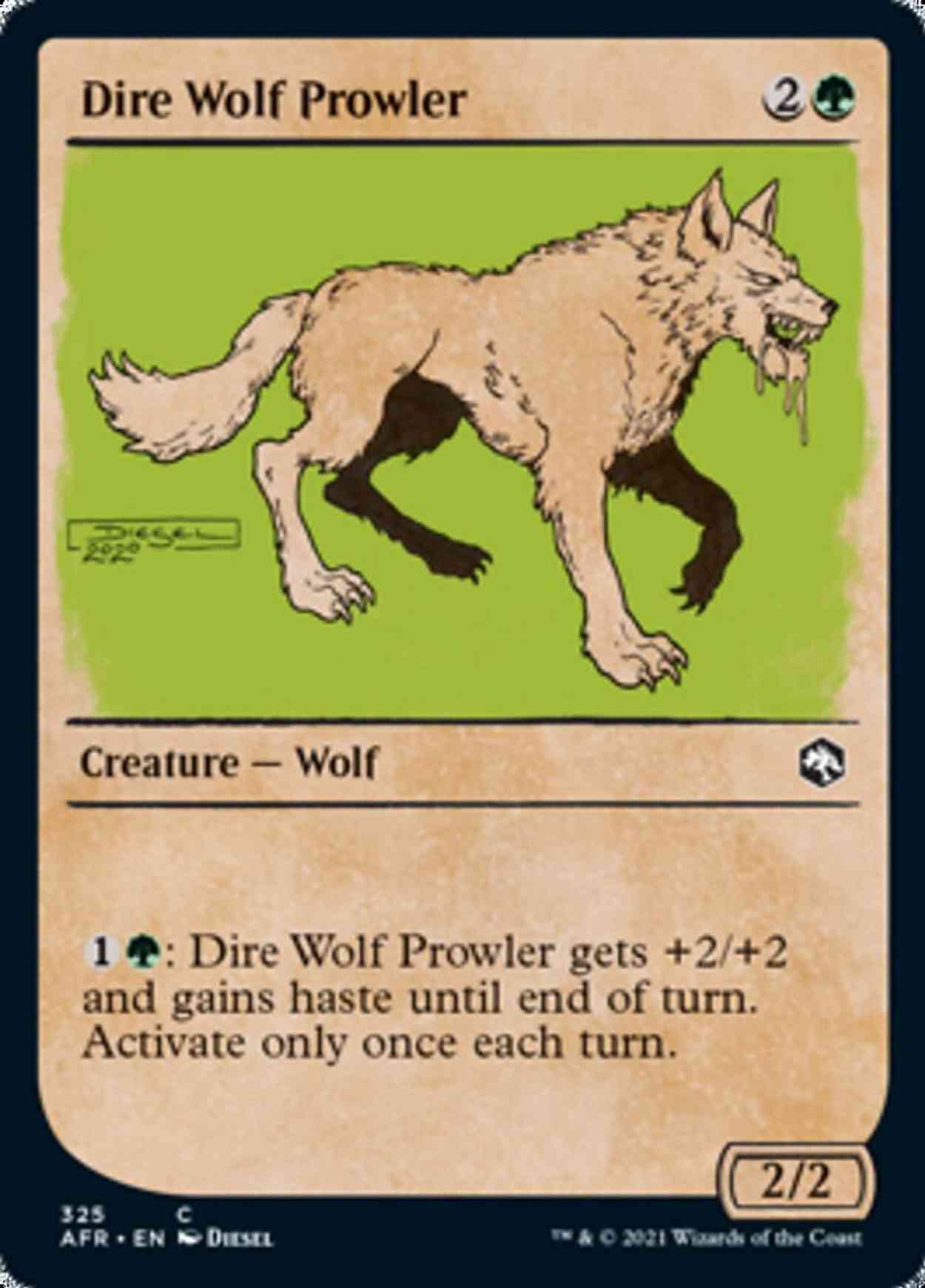 Dire Wolf Prowler (Showcase) magic card front