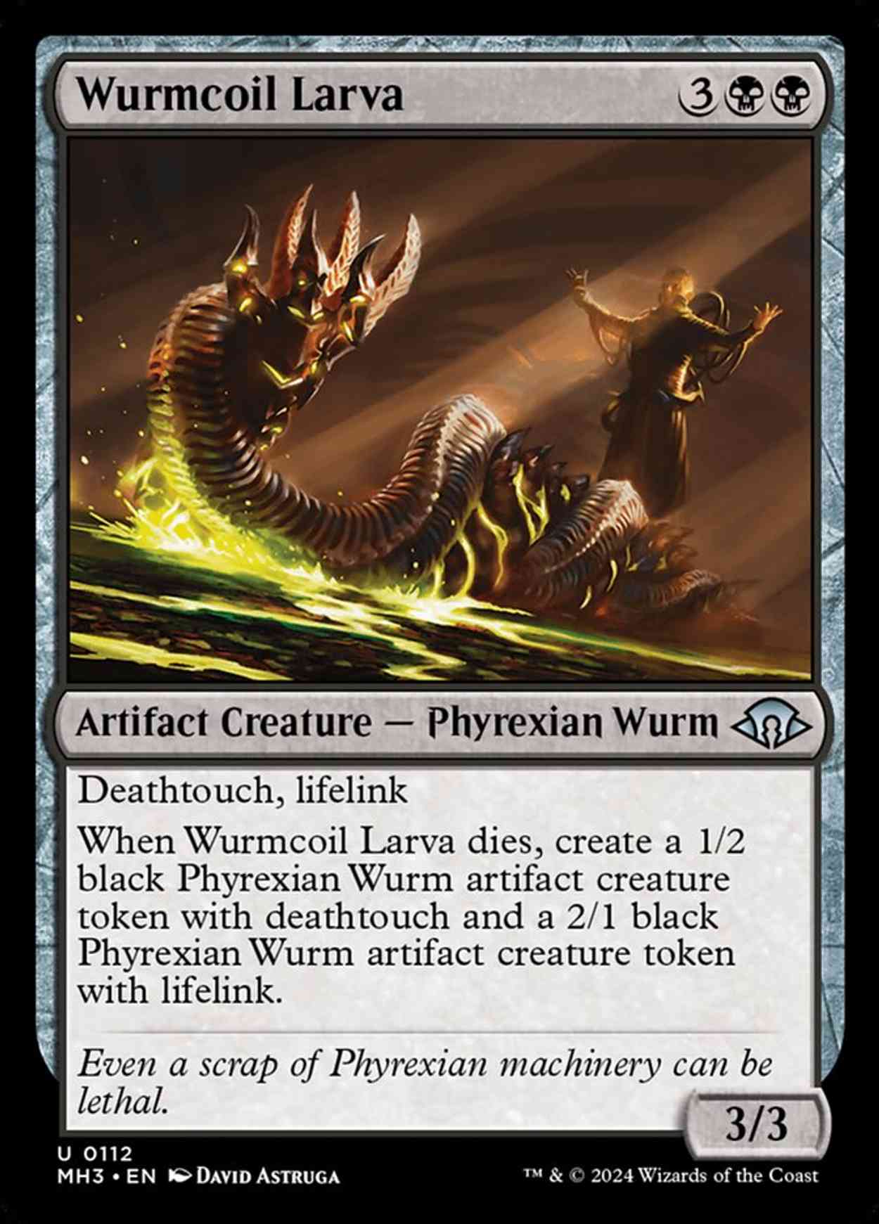 Wurmcoil Larva magic card front