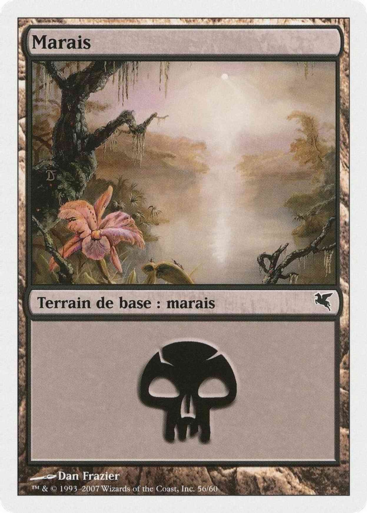 Swamp (French) - "Marais" (D56) magic card front