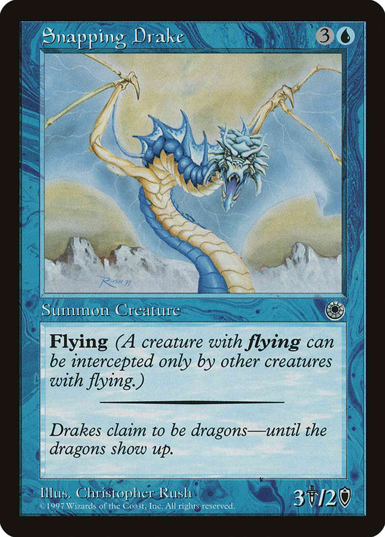 Snapping Drake (Reminder Text) magic card front