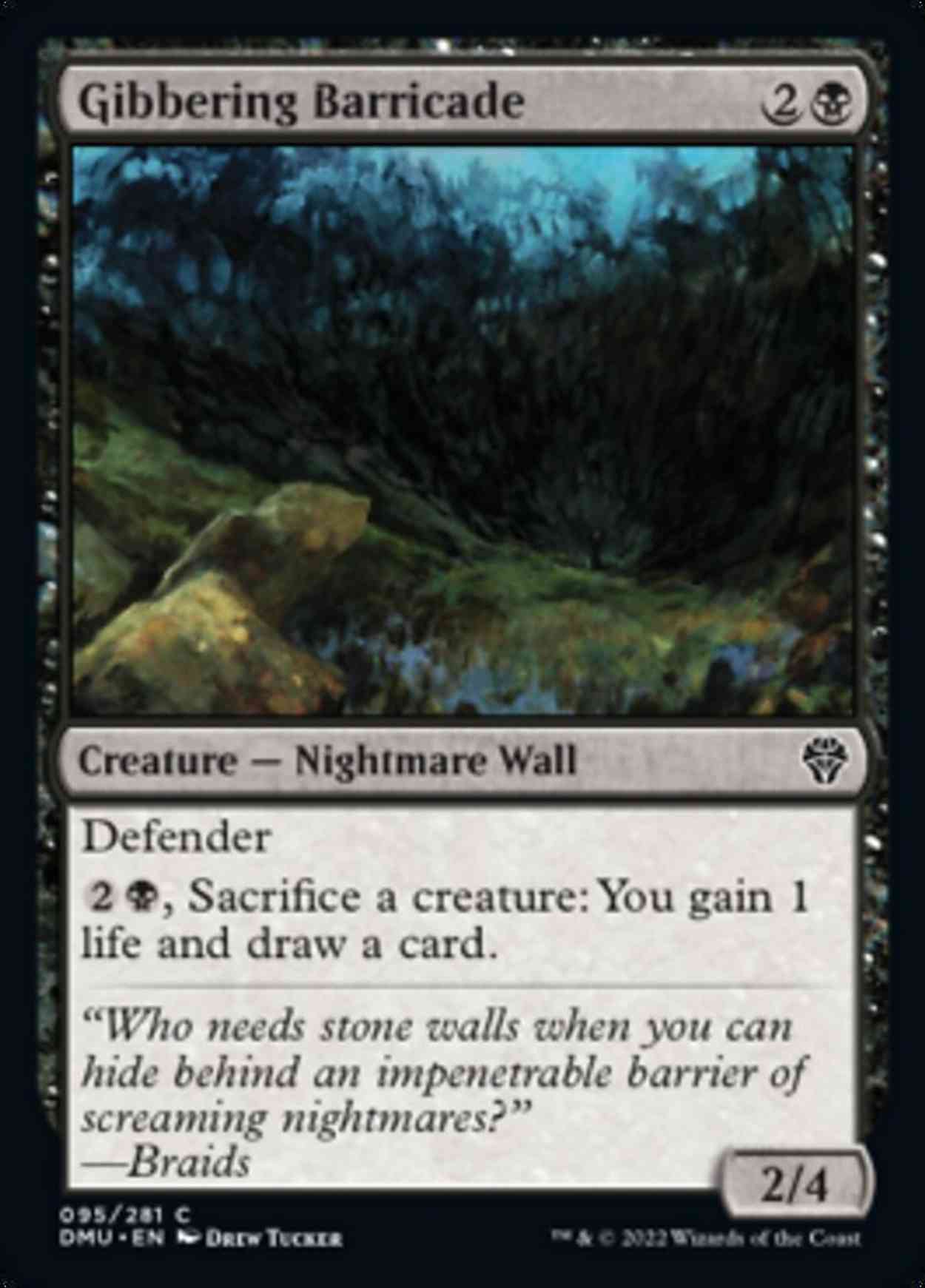 Gibbering Barricade magic card front