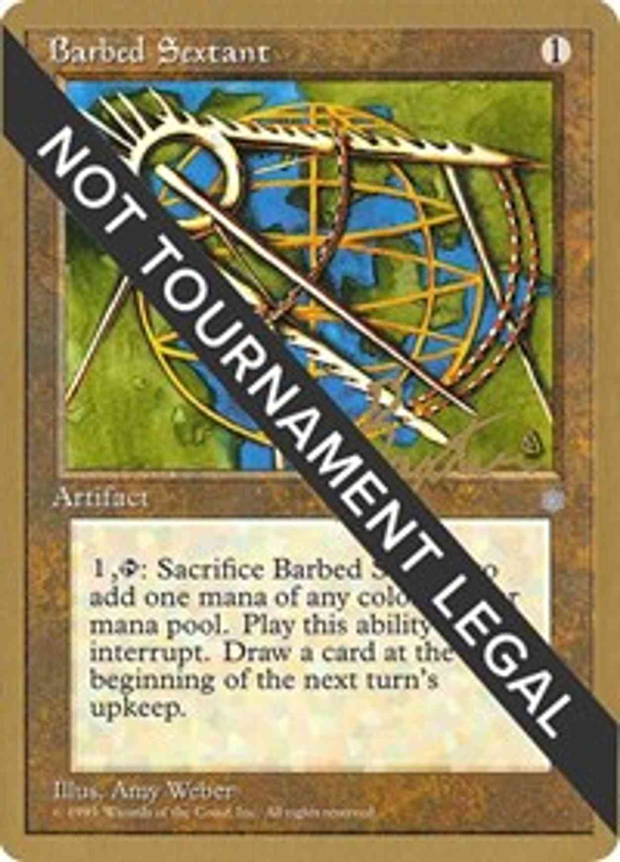 Barbed Sextant - 1996 George Baxter (ICE) magic card front