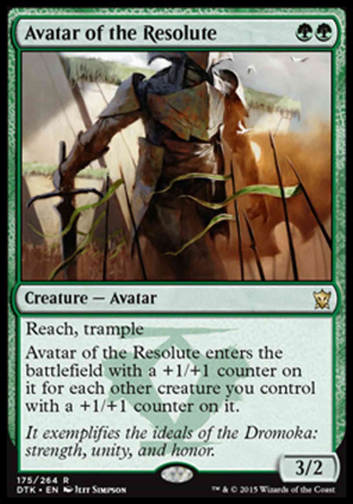 Avatar of the Resolute magic card front