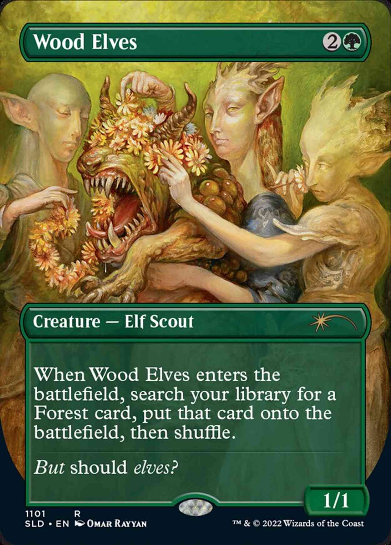 Wood Elves (Borderless) magic card front