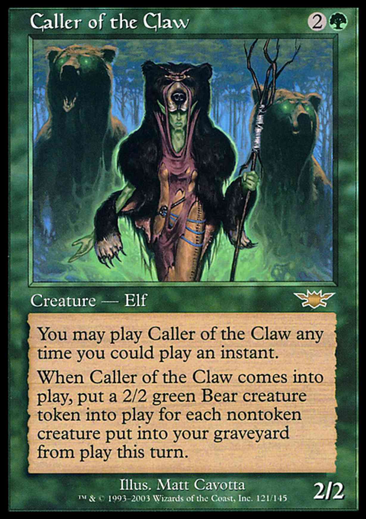 Caller of the Claw magic card front